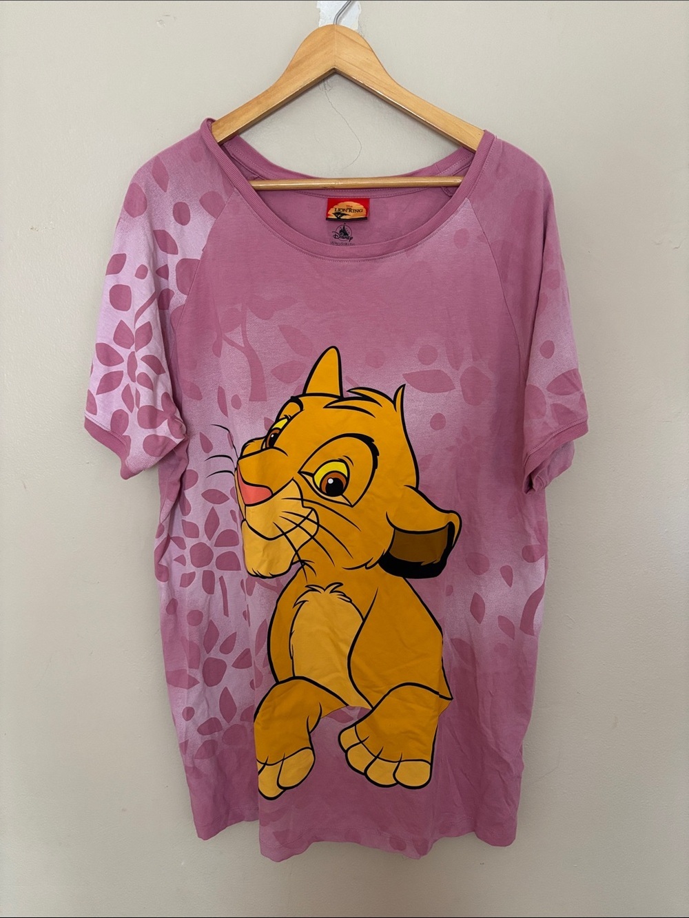 Disney Purple-Pink Simba Short Sleeve Tee